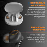 EFM Chicago TWS Earbuds, With Advanced Active Noise Cancelling, White - iCoverLover Australia