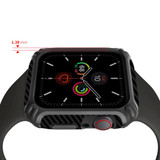 For Apple Watch Series 8, 45-mm Case, Carbon Fibre Texture Cover Black - iCoverLover Australia