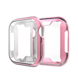 For Apple Watch Series 6, 44-mm Case, Full Coverage Plating TPU Cover,Pink - iCoverLover Australia