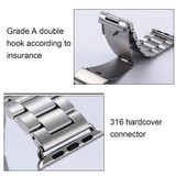 For Apple Watch Series 6, 40-mm Case, Butterfly Stainless Steel Watch Band, Silver | iCoverLover.com.au