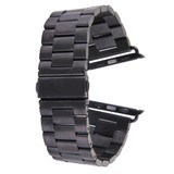 For Apple Watch Series 5, 40-mm Case, Butterfly Stainless Steel Watch Band, Black | iCoverLover.com.au