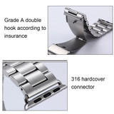 For Apple Watch SE (2nd Gen), 40-mm Case, Butterfly Stainless Steel Watch Band, Silver | iCoverLover.com.au