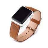 For Apple Watch Series 9, 41-mm Case, Premium Genuine Leather Strap, Brown | iCoverLover.com.au