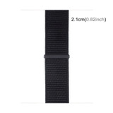 For Apple Watch Series 9, 41-mm Case, Simple Nylon Sports Watch Strap, Touch Fastener , Black | iCoverLover.com.au