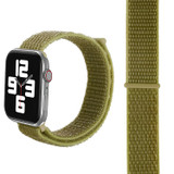 For Apple Watch Series 9, 41-mm Case, Simple Nylon Sports Watch Strap, Touch Fastener, Dark Green | iCoverLover.com.au