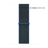 For Apple Watch Series 8, 41-mm Case, Simple Nylon Sports Watch Strap, Touch Fastener, Dark Blue | iCoverLover.com.au