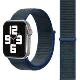 For Apple Watch SE (2nd Gen), 40-mm Case, Simple Nylon Sports Watch Strap, Touch Fastener, Dark Blue | iCoverLover.com.au