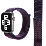 For Apple Watch Series 5, 40-mm Case, Simple Nylon Sports Watch Strap, Touch Fastener, Dark Purple | iCoverLover.com.au