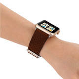 For Apple Watch Series 4, 40-mm Case, PerForated Genuine Leather Watch Band, Coffee | iCoverLover.com.au