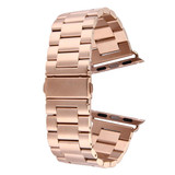 For Apple Watch Series 9, 41-mm Case, Butterfly Stainless Steel Watch Band, Rose Gold | iCoverLover.com.au