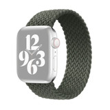 For Apple Watch SE, 44-mm Case, Nylon Woven Watchband Size Large, Green | iCoverLover.com.au