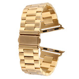 For Apple Watch Series 3, 42-mm Case Butterfly Stainless Steel Watch Band, Gold | iCoverLover.com.au