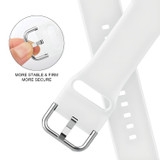 For Apple Watch Series 9, 41-mm Case, Pin Buckle Silicone Watch Strap, White | iCoverLover.com.au