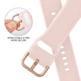 For Apple Watch Series 6, 40-mm Case, Pin Buckle Silicone Watch Strap, Pink Sand | iCoverLover.com.au