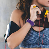 For Apple Watch Series 5, 40-mm Case, Pin Buckle Silicone Watch Strap, Purple | iCoverLover.com.au