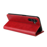 Samsung Galaxy S23 FE Case - Red Leather Wallet & Flip Cover