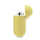 For AirPods 2nd Gen Case, Silicone Protective Cover, Snap Hook & Ear Clips, Yellow | iCoverLover Australia
