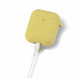 For AirPods 2nd Gen Case, Silicone Protective Cover, Snap Hook & Ear Clips, Yellow | iCoverLover Australia