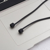 For AirPods 2nd Gen Neck Strap, Anti-Lost 60-cm Silicone Cable Line, Black | iCoverLover Australia