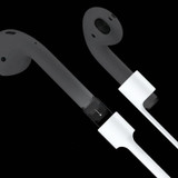 For AirPods 2nd Gen Neck Strap, Anti-Lost 60-cm Silicone Cable Line, Black | iCoverLover Australia