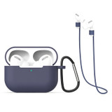 For AirPods Pro 1st Gen, 3in1 Silicone Protective Case, Snap Hook & Anti-Lost Neck Strap, Blue | iCoverLover Australia
