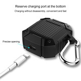 For AirPods 2nd Gen Case, Armor Silicone Protective Cover, Carabiner, Black | iCoverLover Australia