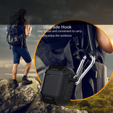 For AirPods 2nd Gen Case, Armor Silicone Protective Cover, Carabiner, Black | iCoverLover Australia