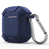 For AirPods 2nd Gen Case, Armor Silicone Protective Cover, Carabiner, Dark Blue | iCoverLover Australia