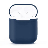 For AirPods 2nd Gen Case, Silicone Protective Cover, Dark Blue | iCoverLover Australia
