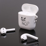 For AirPods 2nd Gen, Protective TPU Box, Snap Hook, Curious Cat | iCoverLover Australia