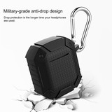 For AirPods 1st Gen Case, Armor Silicone Protective Cover, Carabiner, Black | iCoverLover Australia