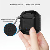 For AirPods 1st Gen Case, Armor Silicone Protective Cover, Carabiner, Black | iCoverLover Australia