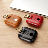 For AirPods 1st Gen Case, Genuine Leather Protective Cover, Black, Snap Hook | iCoverLover Australia
