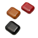 For AirPods 1st Gen Case, Genuine Leather Protective Cover, Oil Wax Pattern Black | iCoverLover Australia