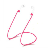 For AirPods 1st Gen Neck Strap, Anti-Lost 60-cm Silicone Cable Line, Magenta | iCoverLover Australia