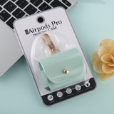 For AirPods Pro 2nd Gen Case, Protective PU Leather Cover, Snap Hook, Green | iCoverLover Australia