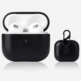 For AirPods 3 Case, PU Leather Smooth Texture, Protective Cover, Black | iCoverLover AU