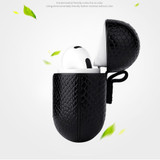 For AirPods 3 Case, PU Leather Snakeskin Texture, Protective Cover, Black | iCoverLover AU