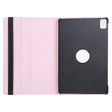 For iPad Pro 11-inch (M4) Case, Rotatable Folio PU Leather Lychee Cover, Stand, Pink | iCoverLover.com.au