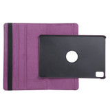 For iPad Pro 13-inch (M4) Case, Rotatable Folio PU Leather Lychee Cover, Stand, Purple | iCoverLover.com.au