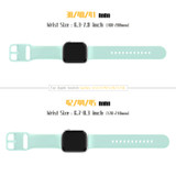 For Apple Watch Series 5, 44-mm Case, Pin Buckle Silicone Watch Strap, Mint Green | iCoverLover.com.au