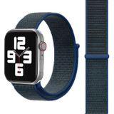 For Apple Watch Series 6, 44-mm Case, Simple Nylon Sports Watch Strap, Touch Fastener, Dark Blue | iCoverLover.com.au