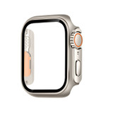 For Apple Watch SE (2nd Generation), 40-mm Case, Tempered Film Hybrid PC Integrated Watch Case, Titanium Gold Orange - iCoverLover Australia