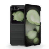For Samsung Galaxy Z Flip6 Case - Wavy Shield, Durable TPU + Flannel Protective Cover, Black | iCoverLover.com.au