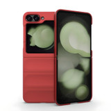 For Samsung Galaxy Z Flip6 Case - Wavy Shield, Durable TPU + Flannel Protective Cover, Red | iCoverLover.com.au
