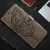 For Samsung Galaxy Z Fold6 Case, Butterfly Embossed Folio PU Leather Wallet Cover, Grey | iCoverLover.com.au
