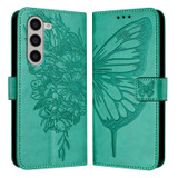For Samsung Galaxy Z Fold6 Case, Butterfly Embossed Folio PU Leather Wallet Cover, Green | iCoverLover.com.au
