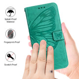 For Samsung Galaxy Z Fold6 Case, Butterfly Embossed Folio PU Leather Wallet Cover, Green | iCoverLover.com.au