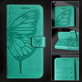 For Samsung Galaxy Z Fold6 Case, Butterfly Embossed Folio PU Leather Wallet Cover, Green | iCoverLover.com.au