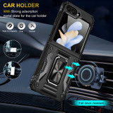 For Samsung Galaxy Z Flip6 5G Case - Sliding Camera Shield, Magnetic Holder, Protective Cover, Purple, Black | iCoverLover.com.au